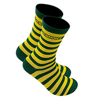 TCK Green & Gold Striped Crew Socks