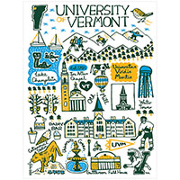 Julia Gash UVM Campus Note Card 10Pk