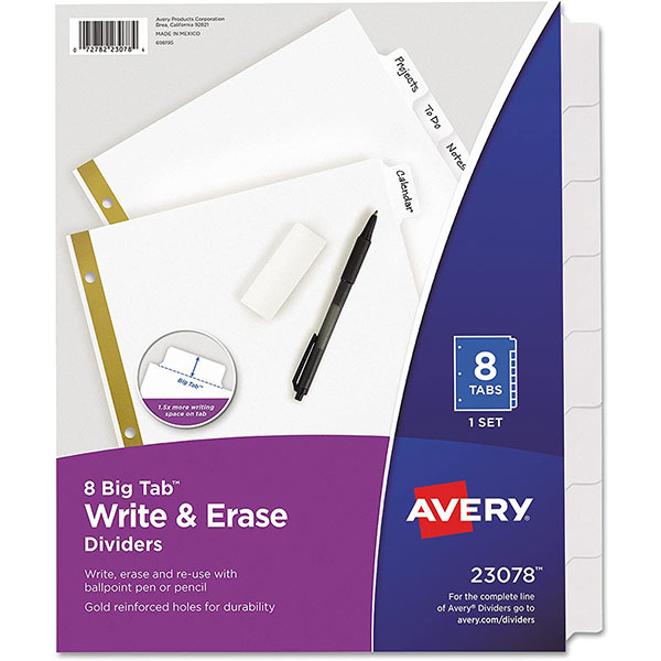 Avery Write-On Dividers (SKU 103724321257)