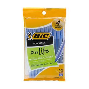 Bic Round Stick Xtra Life 10 Pack The UVM Bookstore