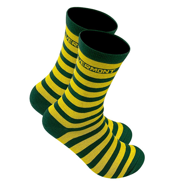 TCK Green & Gold Striped Crew Socks (SKU 119890421092)