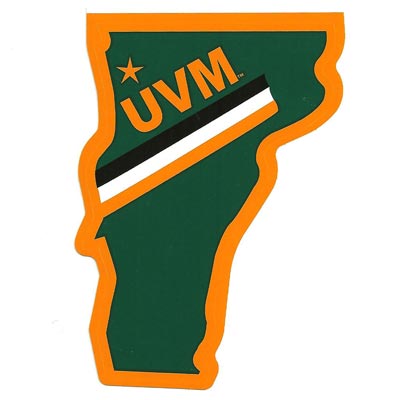 Vermont Shaped UVM Sticker