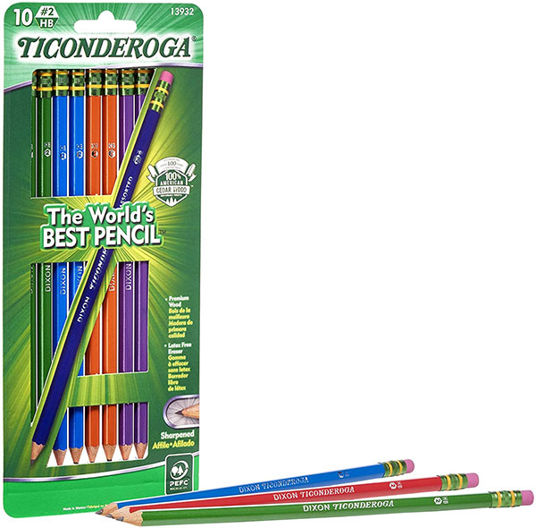 Ticonderoga #2 Assorted Color Pencil 10Pk