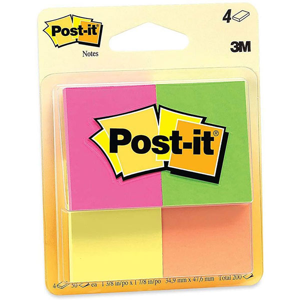 Post-It 1X2 Notes Fluorescent
