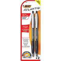 Bic Atlantis Retractable Pen 2Pk