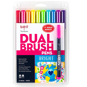 TOMBOW DUAL BRUSH PEN SETS -  bright
