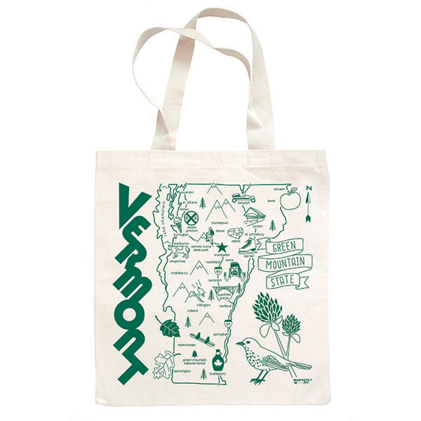 Vermont Map Tote