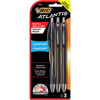 Bic Atlantis Comfort Retractable Pen 3Pk