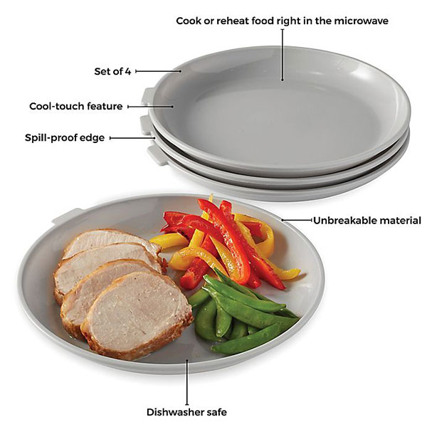 Simply Essential Microwave Plate 4Pk (SKU 124544021277)