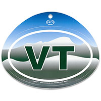 VT Mountains Oval Euro Decal
