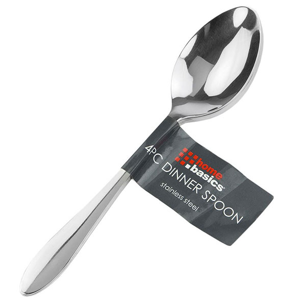 Home Basics Stainless Steel Dinner Spoon 4Pk (SKU 125100541277)