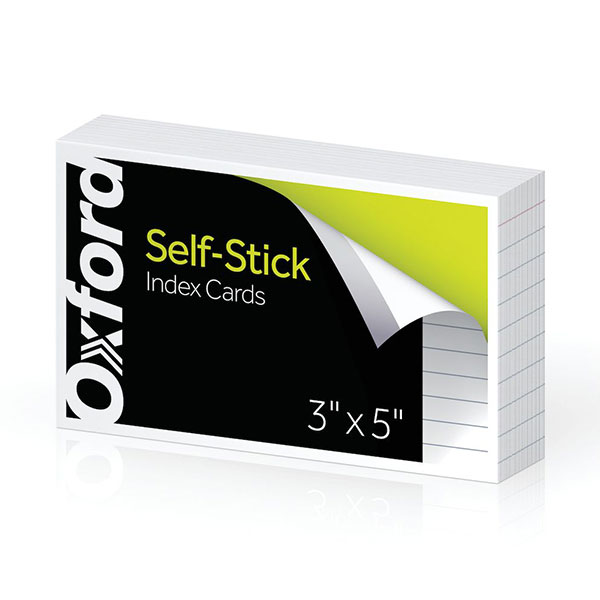 Oxford Self-Stick Index Cards (SKU 125841231272)