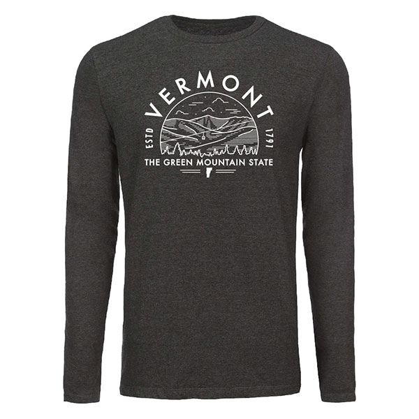 Uscape Vermont Ski Slopes Skyscape Long Sleeve T-Shirt (SKU 126622961067)