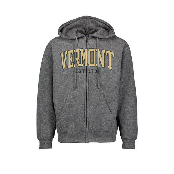 MV Sport Pro-Weave Vermont Flocked Full Zip Sweatshirt | The UVM Bookstore