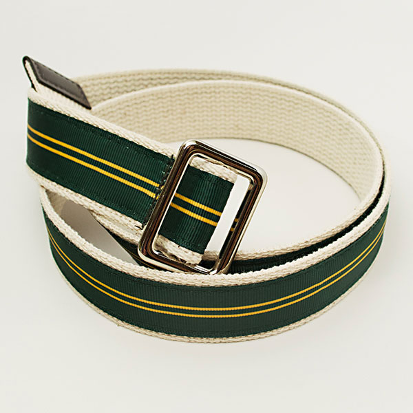 Gells Green & Gold Twin Stripe Belt