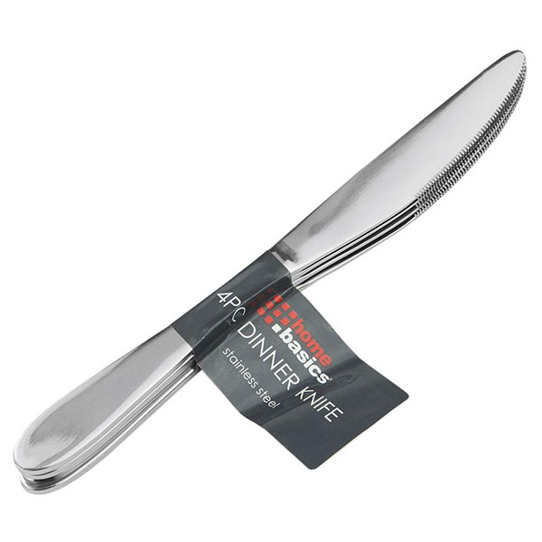 Home Basics Stainless Steel Dinner Knife 4Pk