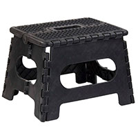 HOME BASICS FOLDING STEP STOOL WITH GRIPS