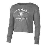 Nike Vermont Catamounts Dri-Fit Cotton Long Sleeve Crop