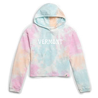 League Vermont Tie Dye Cropped Hoodie