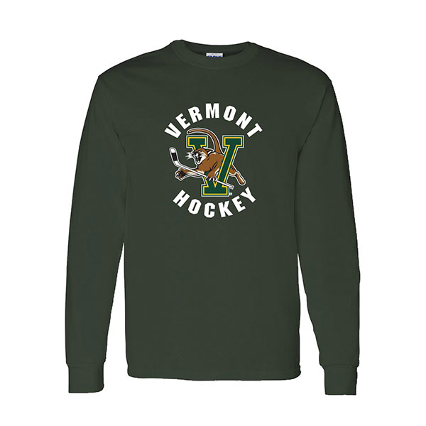 Vermont Hockey Logo Long Sleeve T-Shirt