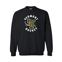 Vermont Hockey Logo Crew Neck Sweatshirt