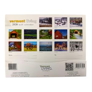VERMONT LIVING WALL CALENDAR -  1