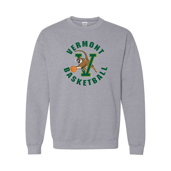 Vermont Basketball Logo Crew Neck Sweatshirt
