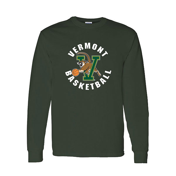 Vermont Basketball Logo Long Sleeve T-Shirt