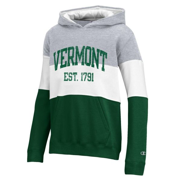 Champion Youth Super Fan Vermont 1791 Colorblock Hood