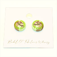MHF Horse Button Earrings