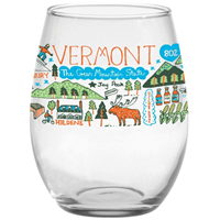 Julia Gash Vermont Icons Stemless Wine Glass