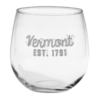 Vermont 1791 Stemless Wine Glass