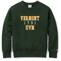 League Vermont 1791 UVM Applique Crew