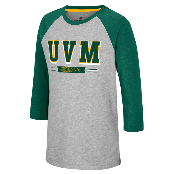 Colosseum UVM Raglan 3/4 Sleeve T-Shirt (SKU 128343651224)