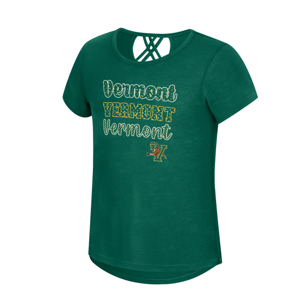 Colosseum Girls Repeating Vermont Twist Back Tee (SKU 128347301224)