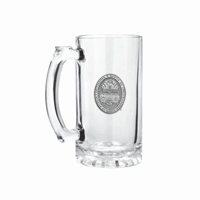 Pewter Seal Glass Stein
