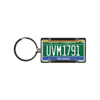 UVM 1791 Vermont License Plate Key Tag