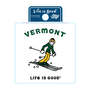 Image of Life Is Good Vermont Skier Sticker