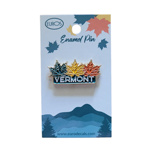 Fall Leaves Vermont Euro Lapel Pin - main view