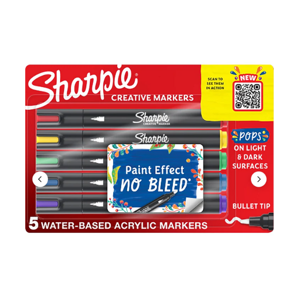Image of Sanford Sharpie Creative Markers Bullet 5Pk (SKU 129524651253) Image of Sanford Sharpie Creative Markers Bullet 5Pk (SKU 129524651253)