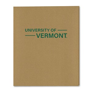 FOLDER UNIVERSITY OF VERMONT SPELLOUT WITH LINES -  kraft