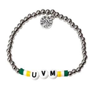 UVM LETTER METAL BEADED BRACELET
