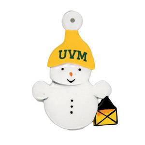 UVM Snowman With Lantern Ornament