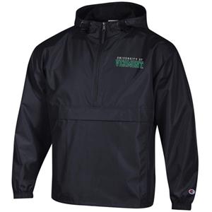 CHAMPION UNIVERSITY OF VERMONT PACK & GO JACKET -  black