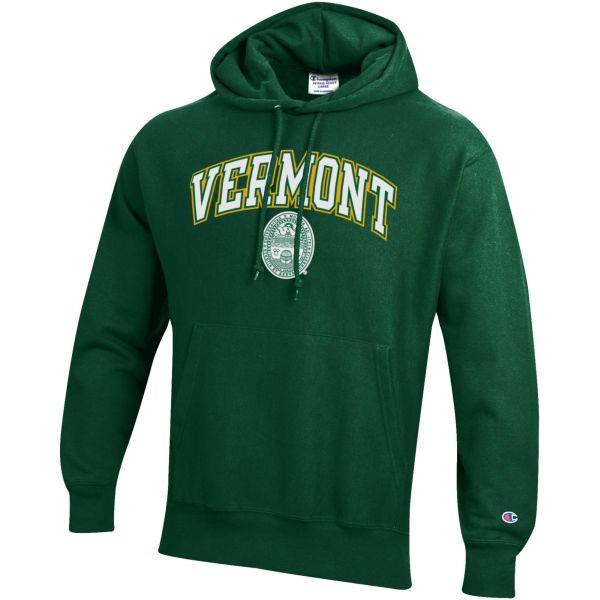 Champion Reverse Weave Vermont Seal Applique Hood (SKU 130138131059) Champion Reverse Weave Vermont Seal Applique Hood - main view
