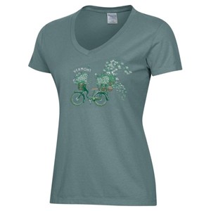 Gear For Sport Vermont Flower Bike V-Neck T-Shirt - main view