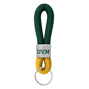 Image of UVM Green & Gold Cord Key Strap