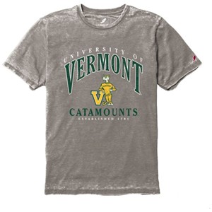 League Spellout Leaning Charlie Catamounts Burnout T-Shirt - main view