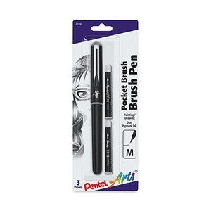 Pentel Arts Brush Pen Black - main view