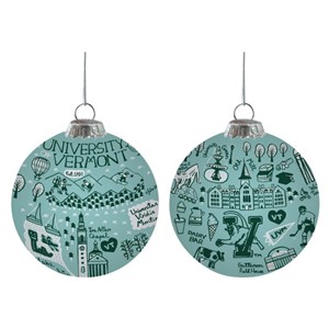Julia Gash UVM Glass Globe Ornament - main view
